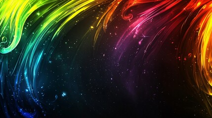 Wall Mural - colorful abstract light streaks background