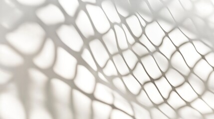 Abstract background with the shadow of a net on a white wall, soft focus, light beige and gray, simple and elegant style, high resolution, high detail, sharp edges, high quality 