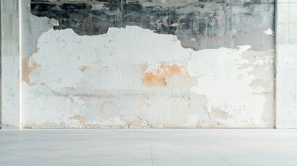 Poster - Textured Industrial Wall, featuring a rough distressed finish, minimalist design, clean aesthetic, ample free space, ideal for modern decor and artistic expression
