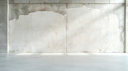Poster - Urban Graffiti Remnants on Decayed Concrete, showcasing a minimalist backdrop with a clean aesthetic, emphasizing free space and the beauty in urban decay
