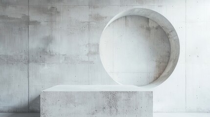 Poster - Textured Concrete Minimalism, an abstract design featuring deep textures in a clean, simple setting that emphasizes free space and minimalistic artistry.