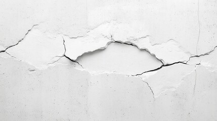 Poster - Cracked Cement Wall Texture, an intricate surface showcasing detailed fissures and minimalist design, offering a clean backdrop ideal for various creative applications.