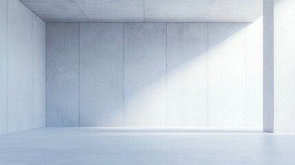 Poster - Brutalist Minimalism, raw concrete structure, stark simplicity, open space, architectural purity, unadorned design, emphasis on form, modernist aesthetic, urban environment