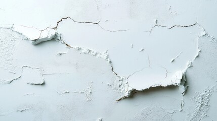 Poster - Crumbling Cement Wall, a minimalist backdrop featuring a distressed cement surface revealing layers, emphasizing simplicity and open space for creative expression.