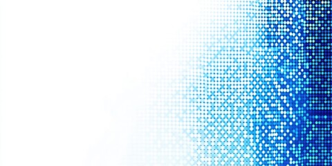 Poster - abstract blue digital wave background