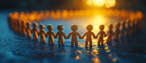 Aufkleber - People icons connected in a chain