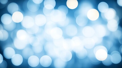 Poster - Abstract Blue Bokeh Background with Soft Glowing Circles