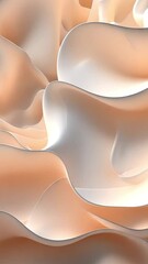 Poster - Abstract Beige and White Draped Fabric Texture