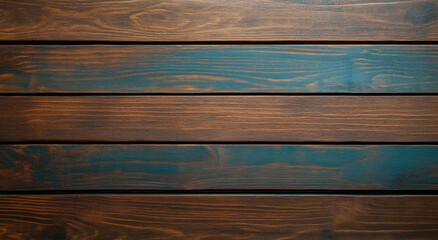 Poster - Wooden table surface with rich brown tones and textured grain, perfect for various design projects