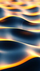 Poster - Abstract Wave Pattern:  Digital Art of Flowing, Glowing Hues