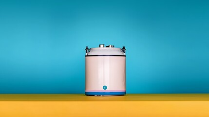 Poster - Cream Vintage Appliance on Yellow and Teal Background