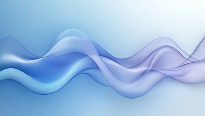 Poster - blue abstract wave flowing, soft background, design element