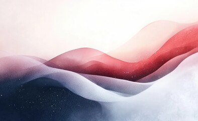 Poster - abstract red, blue waves flow, sparkling background, design