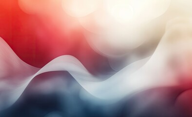 Poster - abstract swirling smoke, red-blue background, bokeh lights, design element