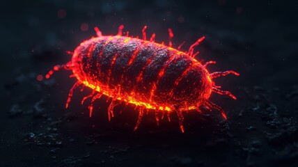 Poster - Microbial activity and growth visualization laboratory scientific image dark environment close-up biology concepts