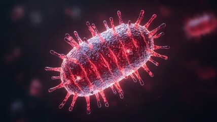 Poster - Exploring bacterial structures microscope lab scientific image digital environment close-up view microbiology concept