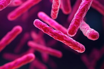 Poster - Microscopic action of bacteria in a colorful environment scientific visualization laboratory viewpoint
