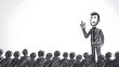 © Maule - The speaking man is giving a presentation to a group of people