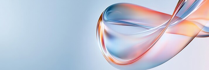 Poster - Smooth Flowing Abstract Forms - Abstract symbolizing fluidity, movement, connection, transition, and serenity. Subtle color gradients create a calming effect