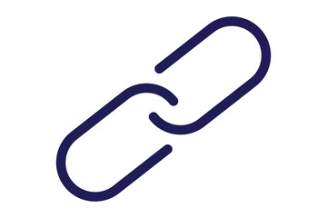 Poster - Glyph link icon. Flat style link icon in line art.