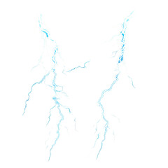 Poster - Lightning bolt vector illustration for graphic design and creative projects on white background , cut out.