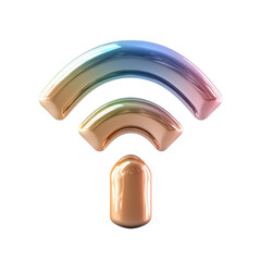 Poster - Wi-fi signal icon representing wireless internet connection technology on a digital background on white background , cut out.