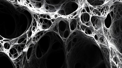 Abstract network structure on dark background
