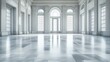 © bussi - A legislative hall with elegant marble flooring and tall windows. Featuring sophistication and openness