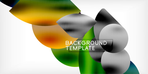 Poster - Color geometric shapes background shadow circles
