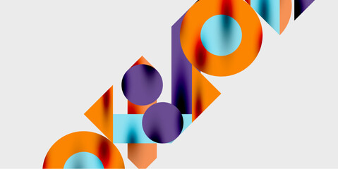Aufkleber - Vibrant abstract background circles with smooth gradients, creating a dynamic and modern design. Ideal for creative, tech, or contemporary-themed projects