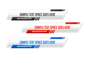 Wall Mural - abstract lower third titles strip banner for news report