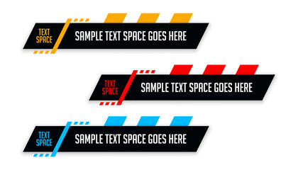 Wall Mural - modern lower third display bar banner for tv broadcasts