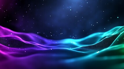 Poster - Abstract colorful waves background