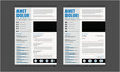 © iDoodle - Resume CV. Modern Resume and Cover Letter Layout design template. Minimalist CV resume template for job applications. Vector illustration