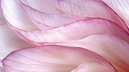 Wall Mural - Close-up of delicate pink flower petals showcasing intricate textures and soft colors.