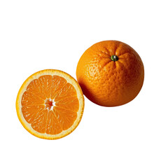 Wall Mural - Fresh Oranges With Transparent Background, Generative AI