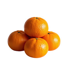 Wall Mural - Fresh Oranges With Transparent Background, Generative AI