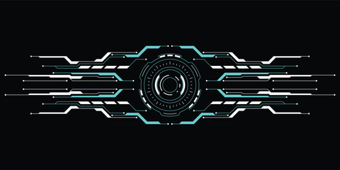 Aufkleber - Sci-fi futuristic hud dashboard display virtual reality technology screen. User Interface set. Statistics, Data information infographic. Vector graphic