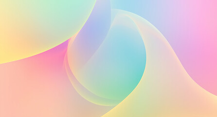 Wall Mural - A soft gradient background with pastel colors, featuring an abstract shape in the center that adds visual interest and depth to your design