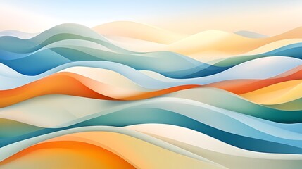 Poster - The Colorful Flowing Waves of Abstract Art Formations