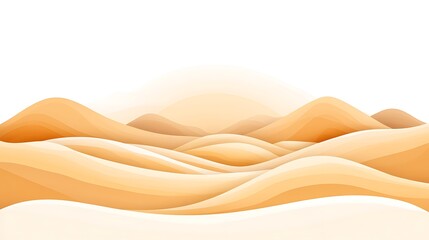 Poster - Abstract graphic illustration of desert dunes and sandy landscapes presented