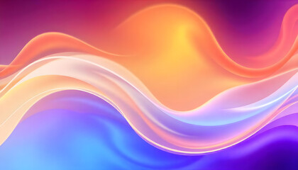 Wall Mural - Abstract flowing waves of vibrant colors create a dynamic background.