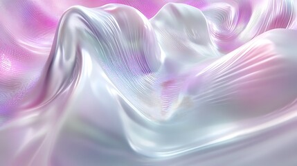Poster - Abstract flowing smooth texture showcasing elegant iridescent sheen