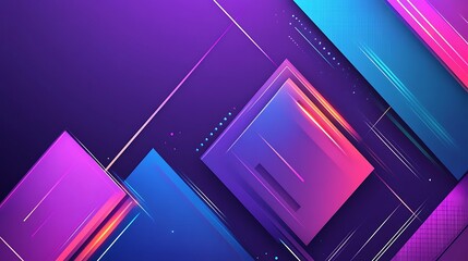 Poster - Abstract geometric shapes in vibrant colors create a visual design