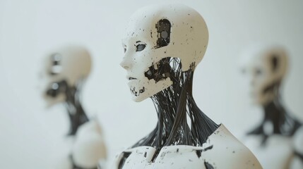 Poster - Futuristic humanoid robots showcasing advanced design