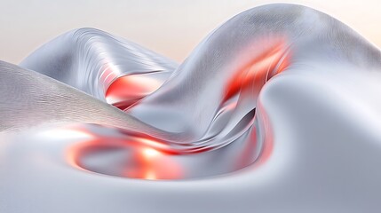 Poster - Abstract image showing organic form with fluid lines and textures