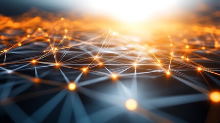 Poster - Network of connections and data transfer represented in an image