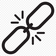 Poster - Set of black chain link icons in different styles, representing connection, hyperlinks, and attachment concepts. EPS 10. 