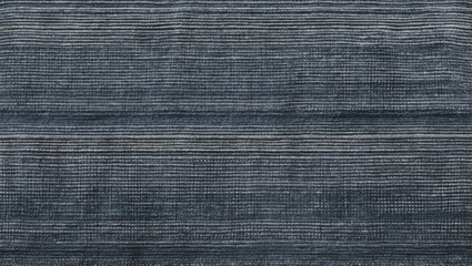 Poster - Dark textured fabric with horizontal lines and varied patterns, showcasing a modern textile design in shades of blue.