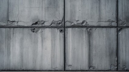Poster - Concrete wall texture with rough patches and horizontal segments in industrial style, suitable for backgrounds and design elements.